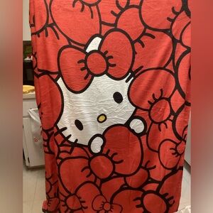 Hello Kitty red bow blanket